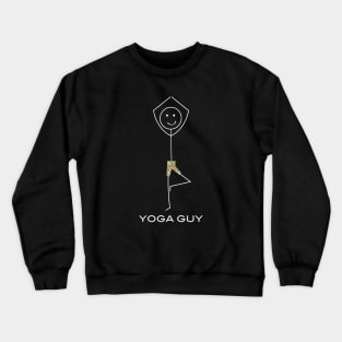 Funny Mens Yoga Guy Crewneck Sweatshirt